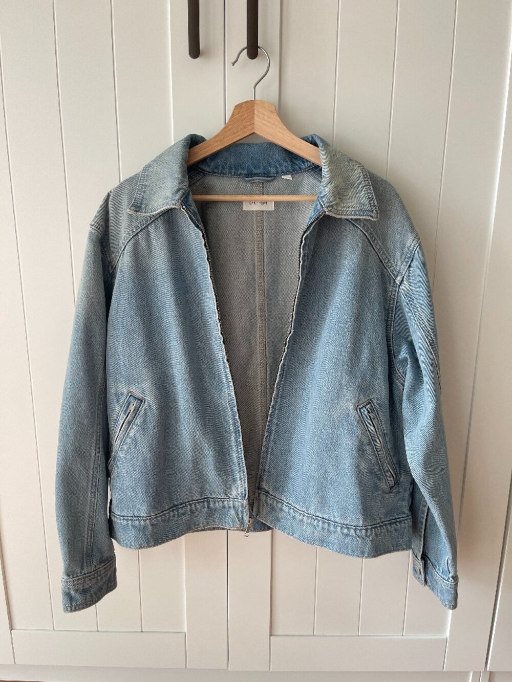 Oak + Fort Oversized Denim Zip Jacket